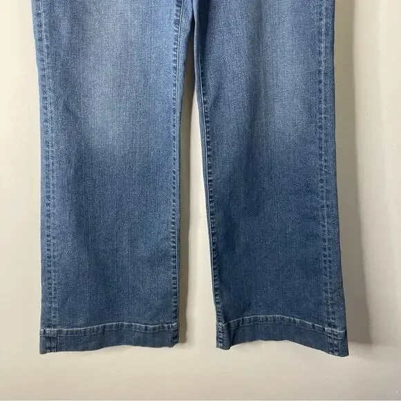 Frame blue Le Hardy wide leg high waisted trouser jeans 32 - Picture 3 of 7